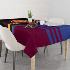 Brisbane Lions Tablecloth Modern Geometric Sports Graphic Style