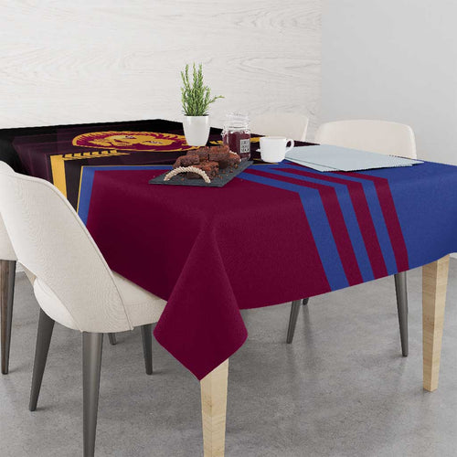 Brisbane Lions Tablecloth Modern Geometric Sports Graphic Style