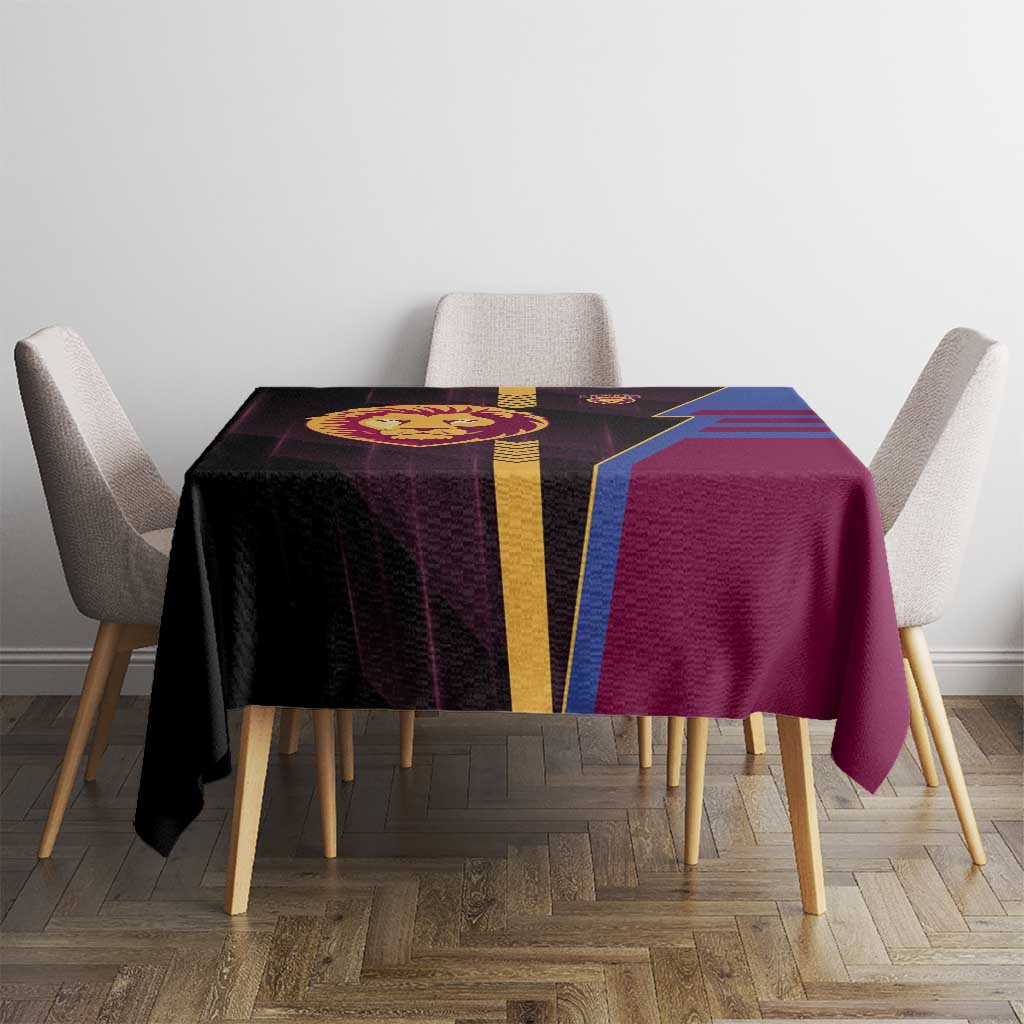 Brisbane Lions Tablecloth Modern Geometric Sports Graphic Style