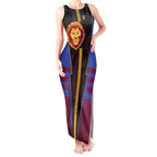 Personalized Brisbane Lions Tank Maxi Dress Modern Geometric Sports Graphic Style