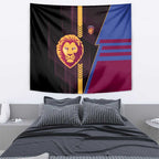 Brisbane Lions Tapestry Modern Geometric Sports Graphic Style