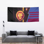 Brisbane Lions Tapestry Modern Geometric Sports Graphic Style