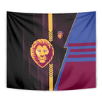 Brisbane Lions Tapestry Modern Geometric Sports Graphic Style