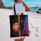 Brisbane Lions Tote Bag Modern Geometric Sports Graphic Style
