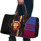 Brisbane Lions Travel Bag Modern Geometric Sports Graphic Style