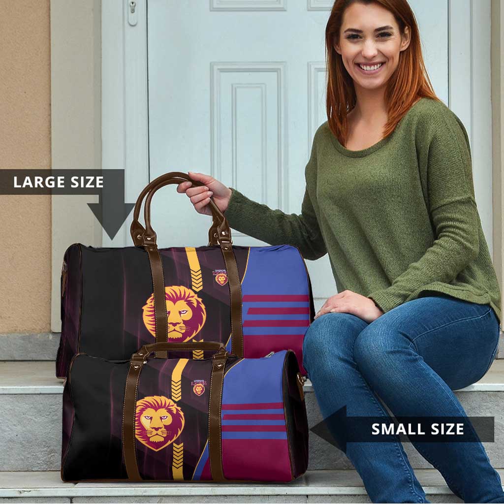 Brisbane Lions Travel Bag Modern Geometric Sports Graphic Style