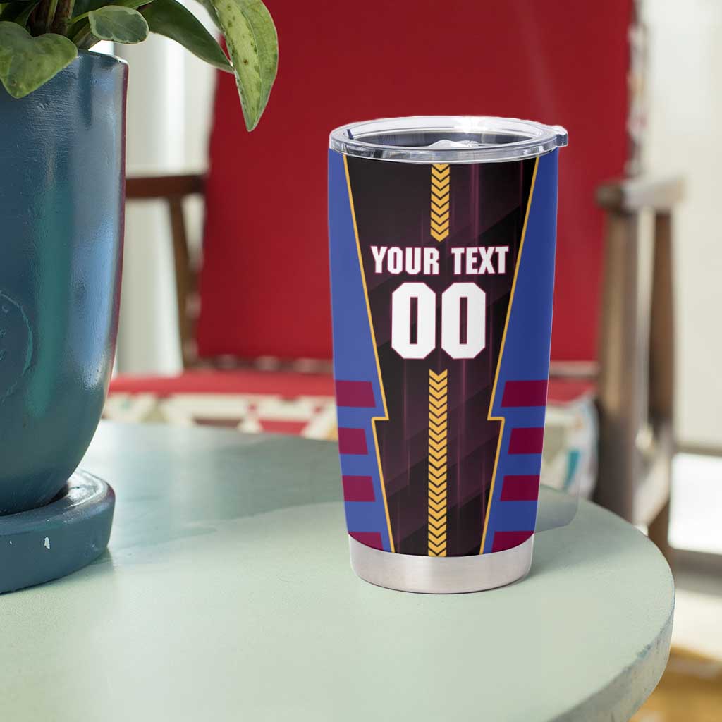 Personalized Brisbane Lions Tumbler Cup Modern Geometric Sports Graphic Style