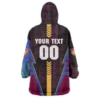 Personalized Brisbane Lions Wearable Blanket Hoodie Modern Geometric Sports Graphic Style