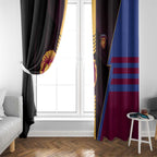 Brisbane Lions Window Curtain Modern Geometric Sports Graphic Style