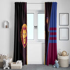 Brisbane Lions Window Curtain Modern Geometric Sports Graphic Style