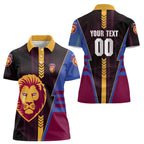 Personalized Brisbane Lions Women Polo Shirt Modern Geometric Sports Graphic Style
