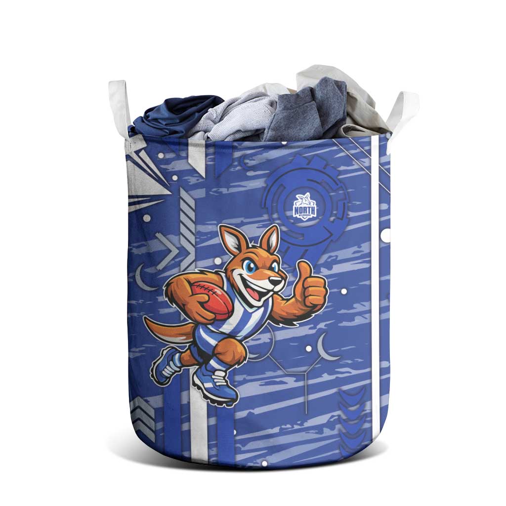 North Melbourne Kangaroos Laundry Basket Mascot Cartoon Football Illustration Style