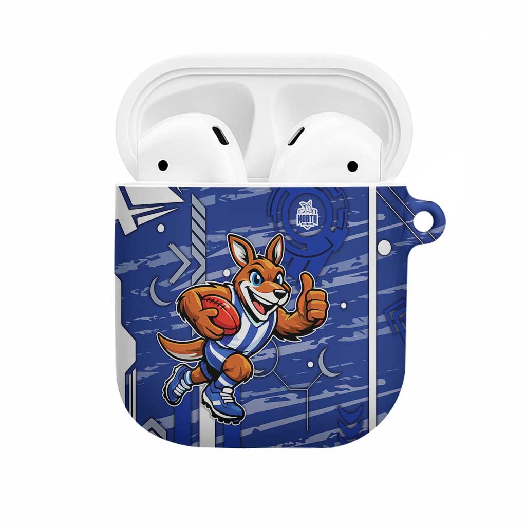 North Melbourne Kangaroos AirPods Case Mascot Cartoon Football Illustration Style
