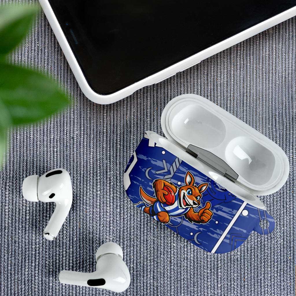 North Melbourne Kangaroos AirPods Case Mascot Cartoon Football Illustration Style