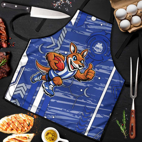North Melbourne Kangaroos Apron Mascot Cartoon Football Illustration Style