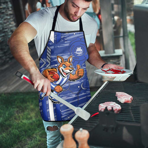 North Melbourne Kangaroos Apron Mascot Cartoon Football Illustration Style