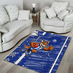 North Melbourne Kangaroos Area Rug Mascot Cartoon Football Illustration Style