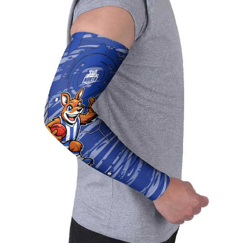 North Melbourne Kangaroos Arm Sleeves Mascot Cartoon Football Illustration Style