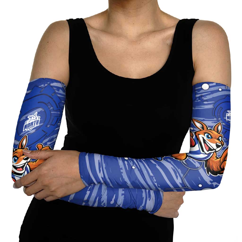 North Melbourne Kangaroos Arm Sleeves Mascot Cartoon Football Illustration Style