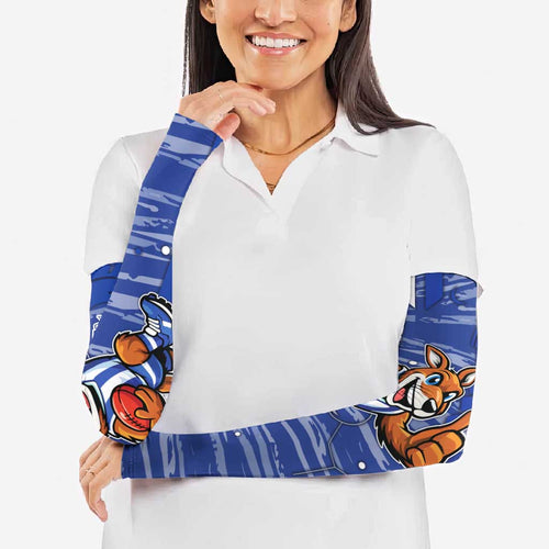 North Melbourne Kangaroos Arm Sleeves Mascot Cartoon Football Illustration Style