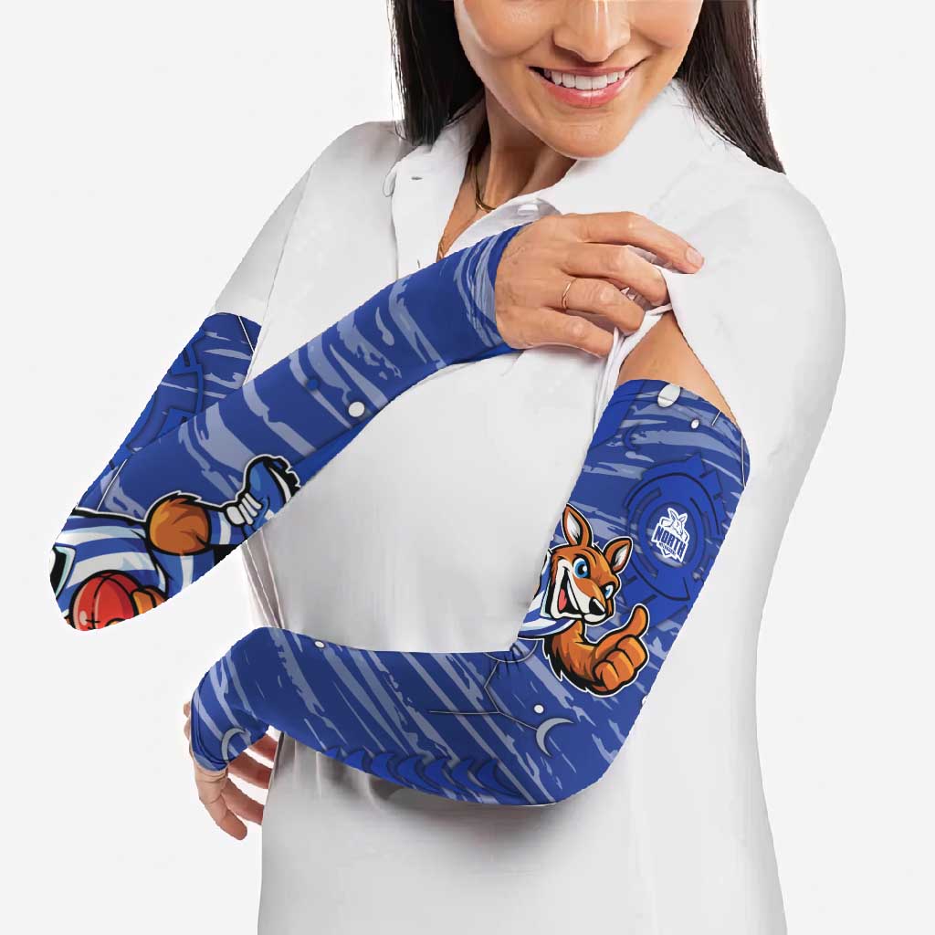 North Melbourne Kangaroos Arm Sleeves Mascot Cartoon Football Illustration Style