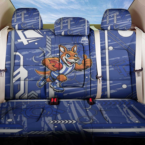 North Melbourne Kangaroos Back Car Seat Cover Mascot Cartoon Football Illustration Style