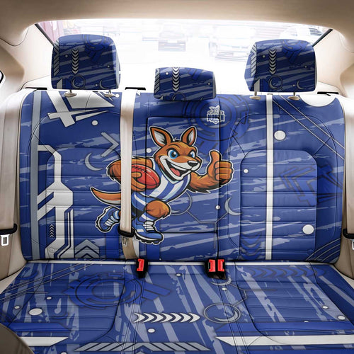 North Melbourne Kangaroos Back Car Seat Cover Mascot Cartoon Football Illustration Style