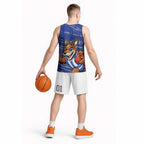 North Melbourne Kangaroos Basketball Jersey Mascot Cartoon Football Illustration Style