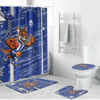 North Melbourne Kangaroos Bathroom Set Mascot Cartoon Football Illustration Style