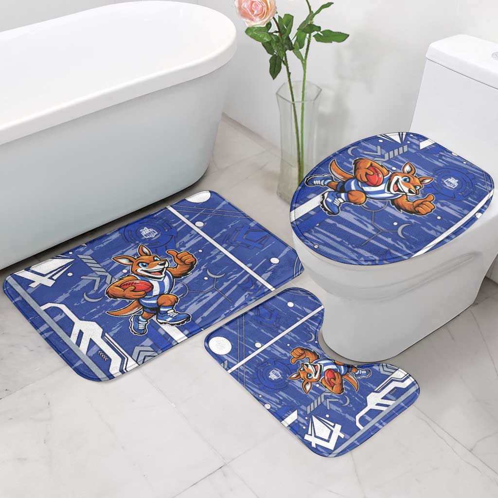 North Melbourne Kangaroos Bathroom Set Mascot Cartoon Football Illustration Style