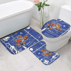 North Melbourne Kangaroos Bathroom Set Mascot Cartoon Football Illustration Style