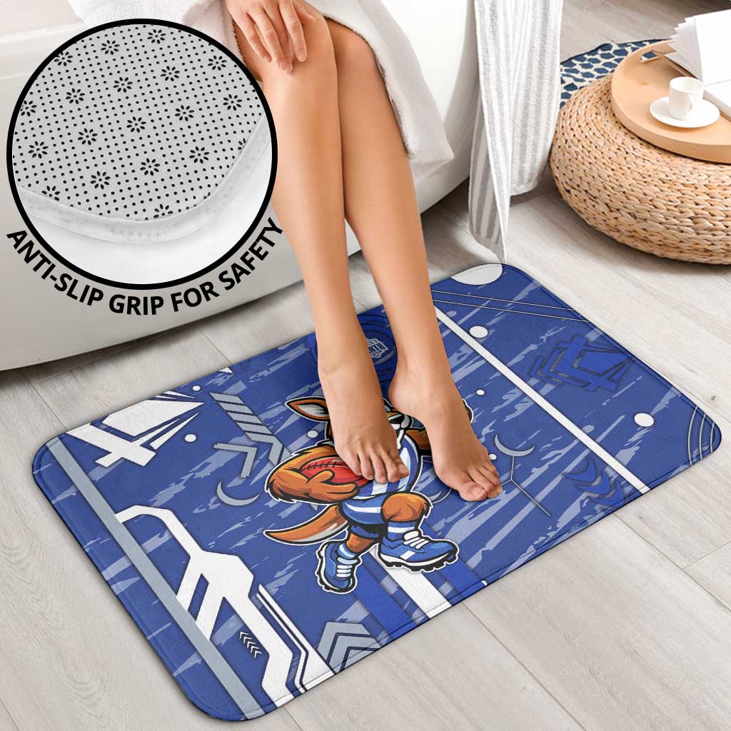 North Melbourne Kangaroos Bathroom Set Mascot Cartoon Football Illustration Style