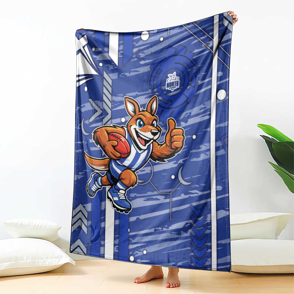 North Melbourne Kangaroos Blanket Mascot Cartoon Football Illustration Style