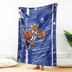 North Melbourne Kangaroos Blanket Mascot Cartoon Football Illustration Style