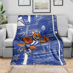 North Melbourne Kangaroos Blanket Mascot Cartoon Football Illustration Style