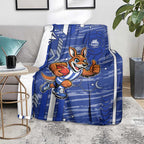 North Melbourne Kangaroos Blanket Mascot Cartoon Football Illustration Style
