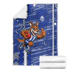 North Melbourne Kangaroos Blanket Mascot Cartoon Football Illustration Style