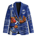 North Melbourne Kangaroos Blazer Mascot Cartoon Football Illustration Style