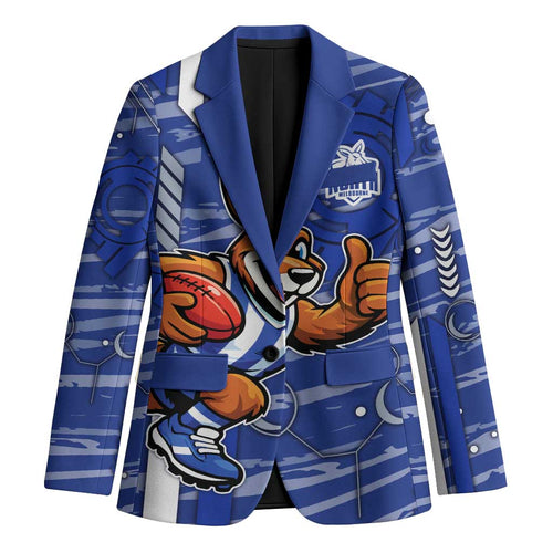 North Melbourne Kangaroos Blazer Mascot Cartoon Football Illustration Style
