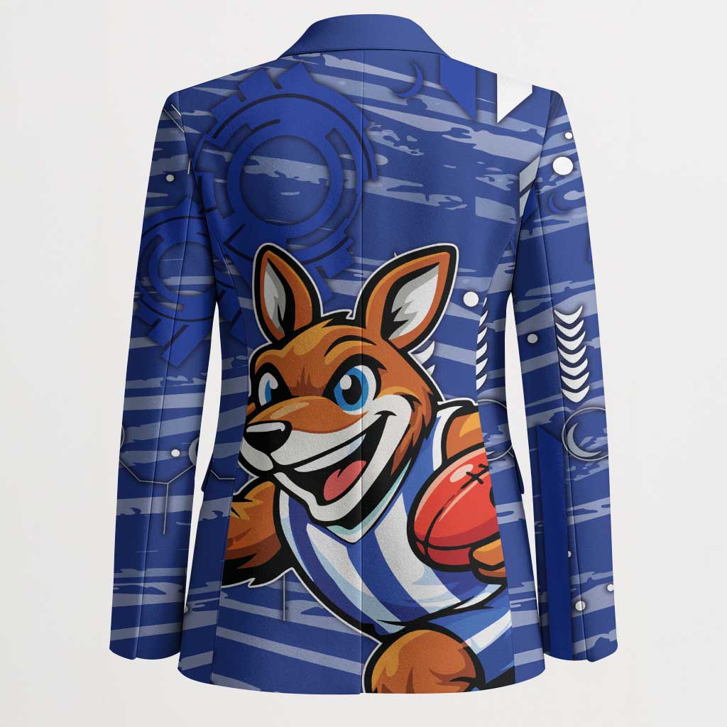 North Melbourne Kangaroos Blazer Mascot Cartoon Football Illustration Style