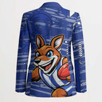 North Melbourne Kangaroos Blazer Mascot Cartoon Football Illustration Style