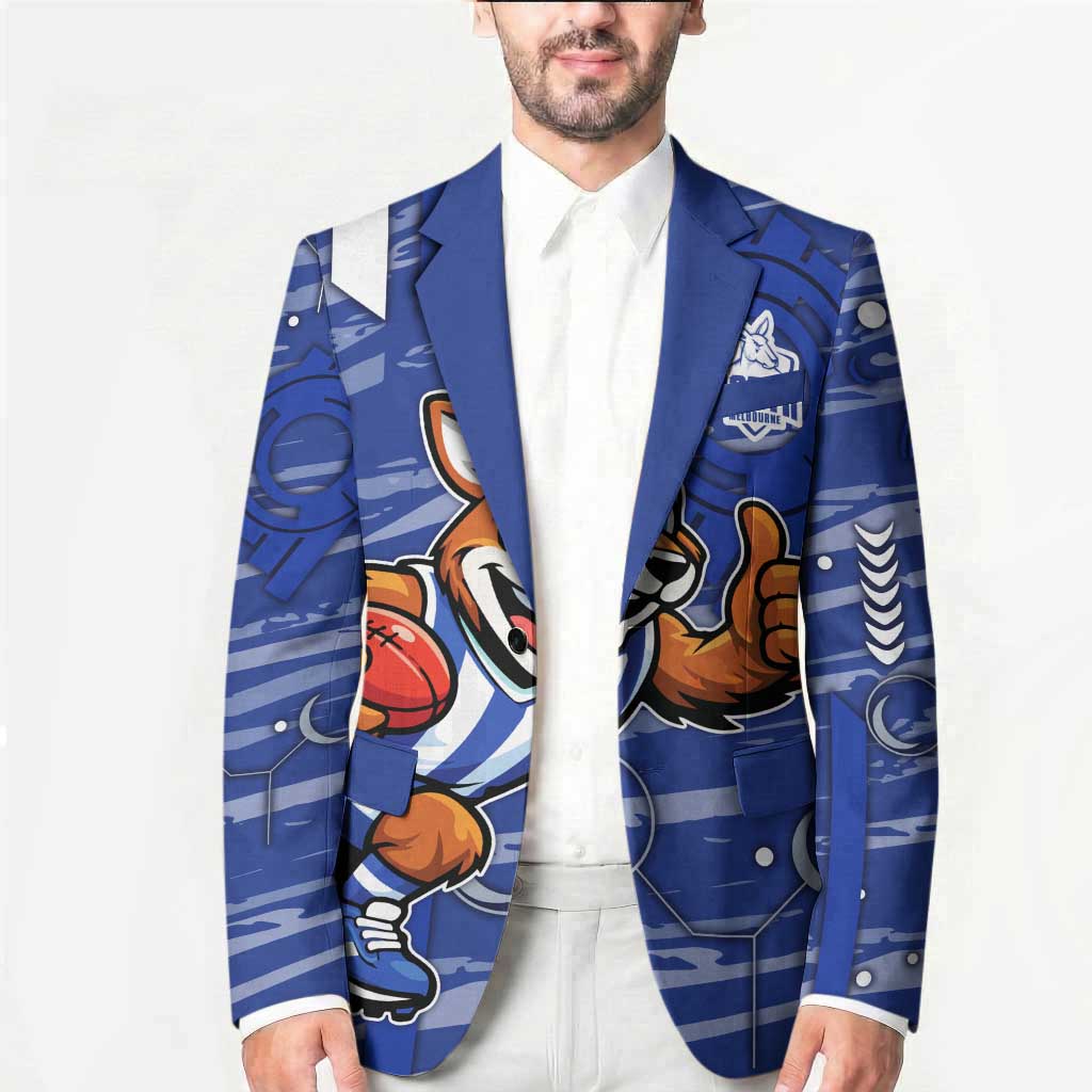 North Melbourne Kangaroos Blazer Mascot Cartoon Football Illustration Style