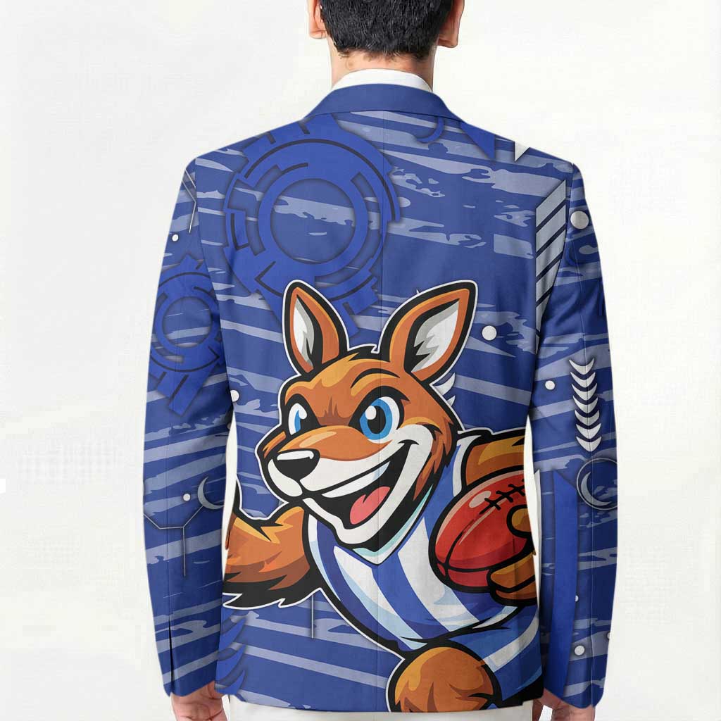 North Melbourne Kangaroos Blazer Mascot Cartoon Football Illustration Style