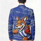 North Melbourne Kangaroos Blazer Mascot Cartoon Football Illustration Style
