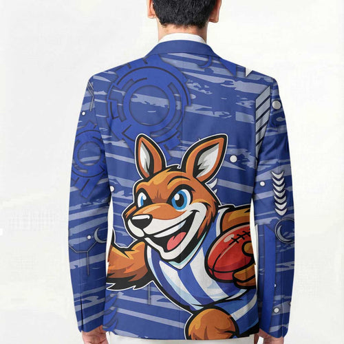 North Melbourne Kangaroos Blazer Mascot Cartoon Football Illustration Style
