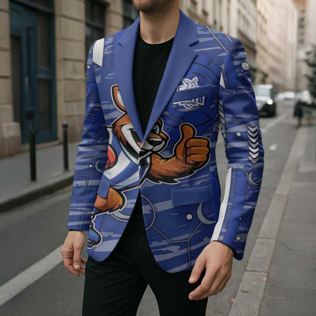 North Melbourne Kangaroos Blazer Mascot Cartoon Football Illustration Style