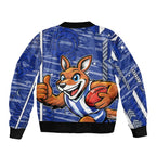 North Melbourne Kangaroos Bomber Jacket Mascot Cartoon Football Illustration Style