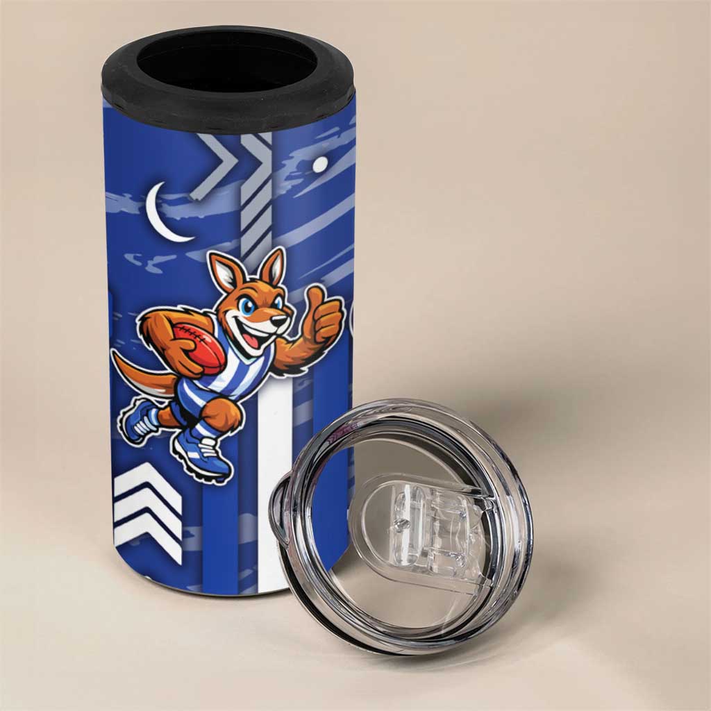 North Melbourne Kangaroos 4 in 1 Can Cooler Tumbler Mascot Cartoon Football Illustration Style