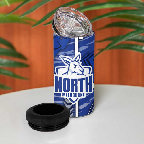 North Melbourne Kangaroos 4 in 1 Can Cooler Tumbler Mascot Cartoon Football Illustration Style