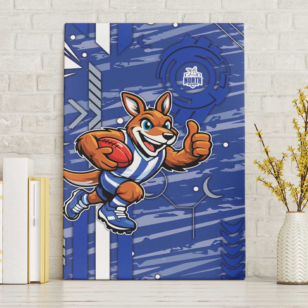 North Melbourne Kangaroos Canvas Wall Art Mascot Cartoon Football Illustration Style